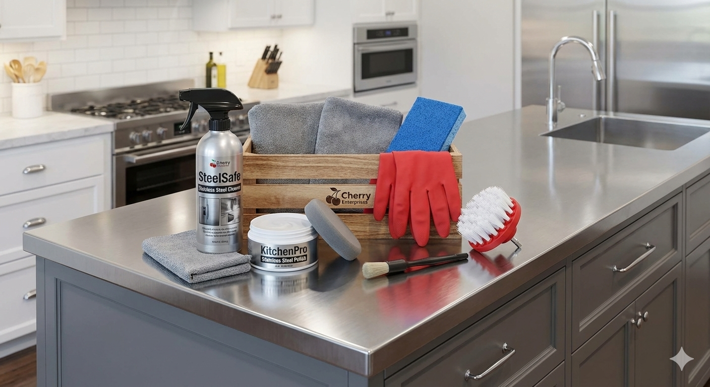 KitchenPro Stainless Steel Polish & Deep Clean Kit – 7-Piece Bundle