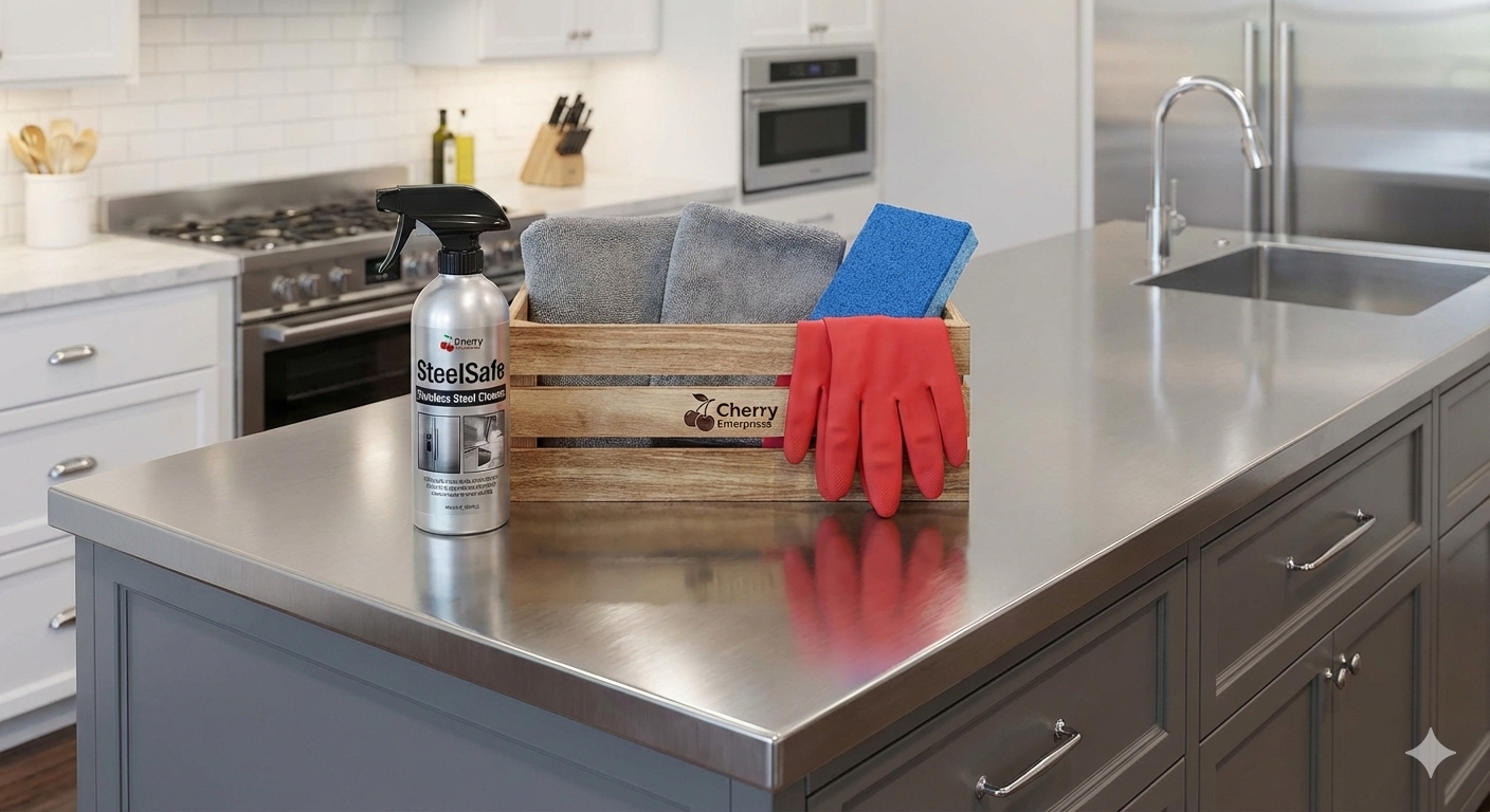 Premium Stainless Steel Restoration Kit – Cleaner, Towels, Scrubber, Gloves